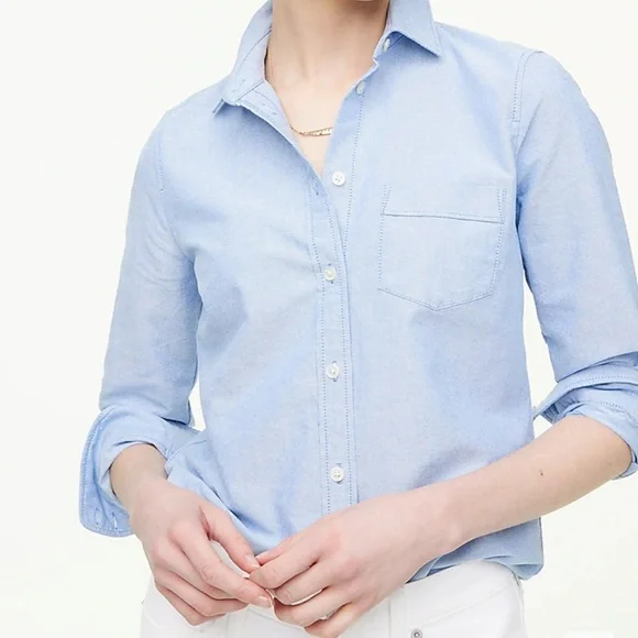 NWT J Crew Factory Button-up oxford shirt in signature fit - Picture 5 of 7